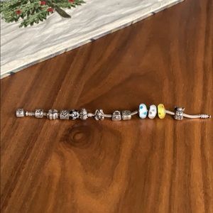 Pandora bracelet with charms